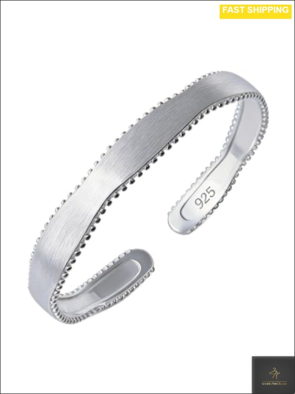 Sterling Silver Open Cuff Stackable Bracelet Italian Handmade